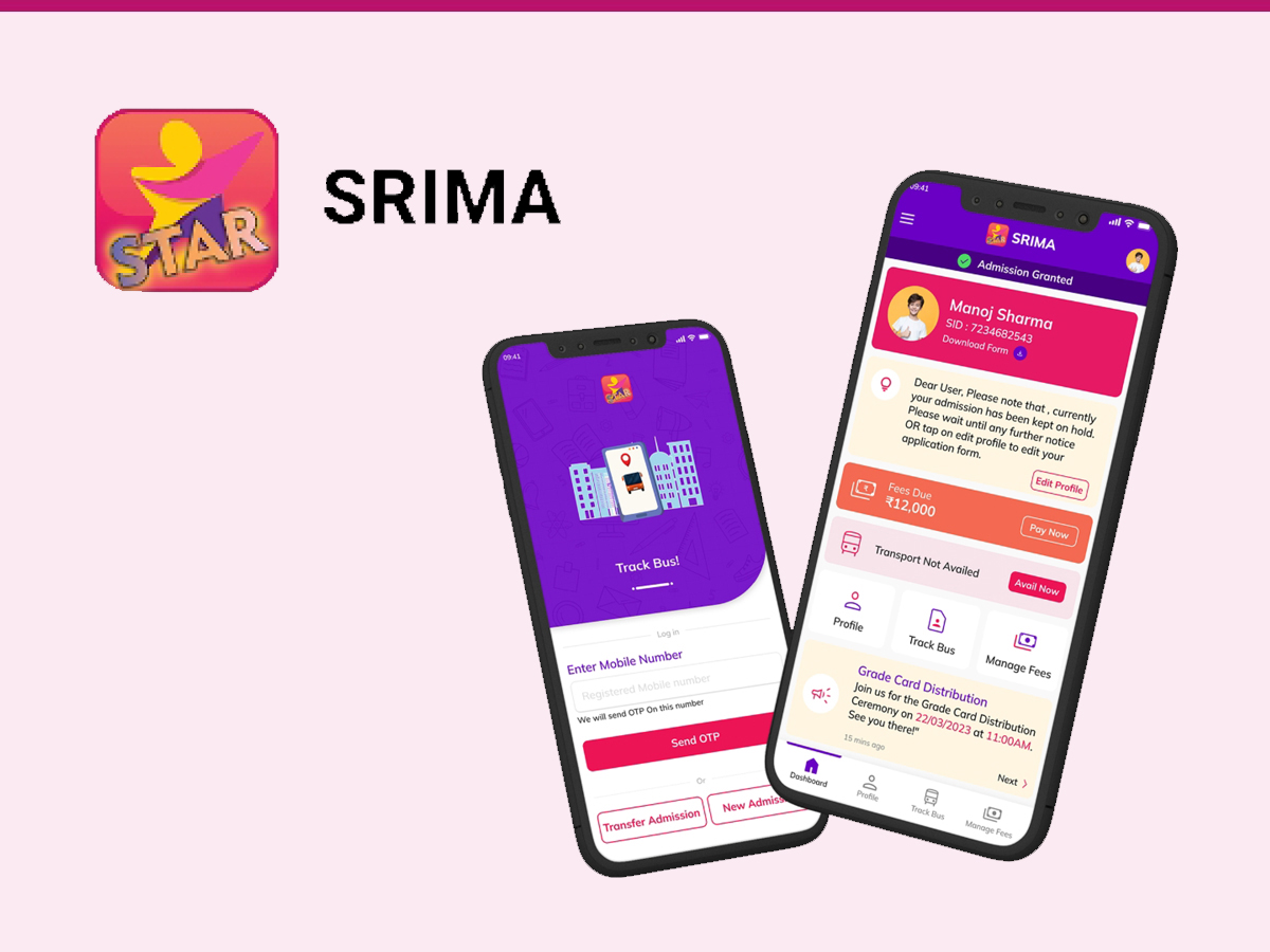 Star SriMa parent app screens